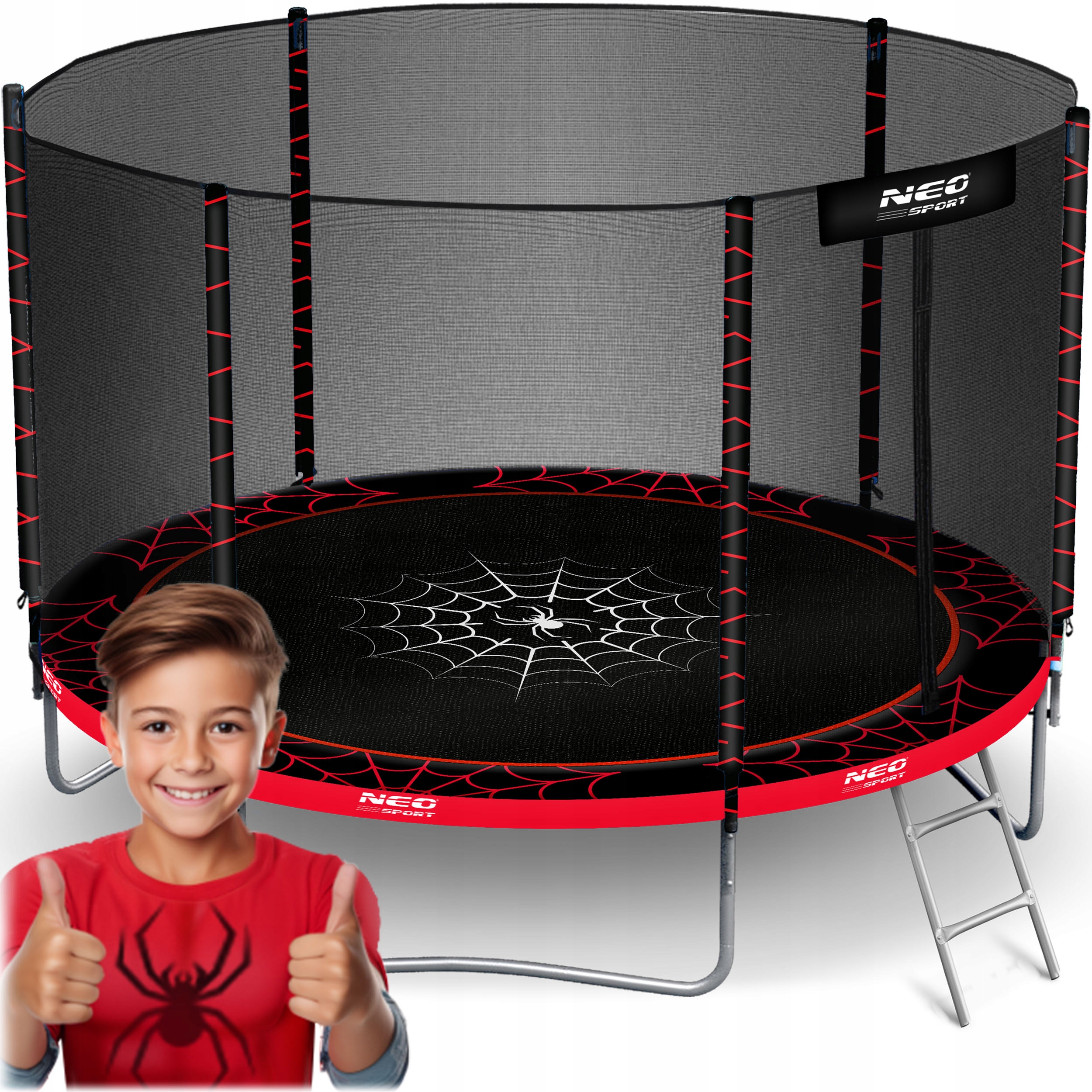 Záhradná trampolína pre deti SPIDER 183 cm 6 stôp + VONKAJŠIA SIEŤ NA REBRÍK